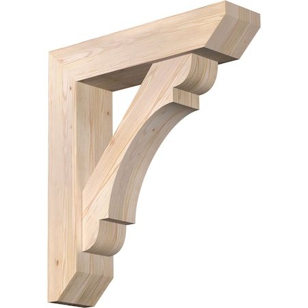 Ekena Millwork Olympic Slat Smooth Bracket w/ Offset Brace, Douglas Fir, 7 1/2"W x 32"D x 36"H BKT0806X32X36OLY06SDF